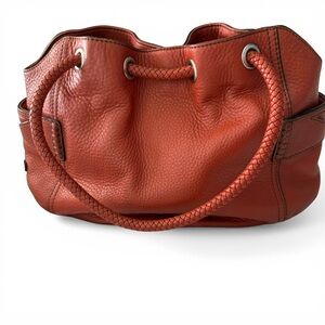 Cole Haan Village Leather Shoulder Bag Burnt Orange